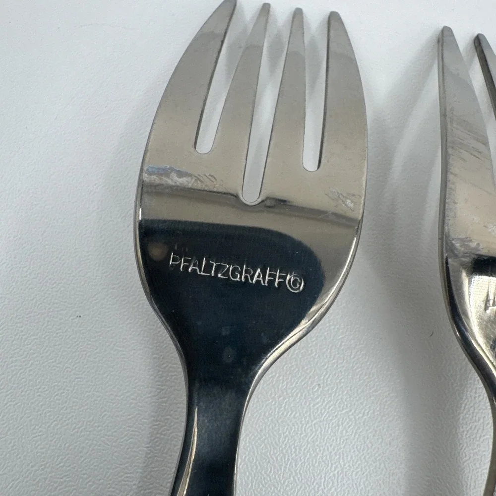 4‎ Pfaltzgraff Flower Garden Salad Forks Plastic/Stainless
